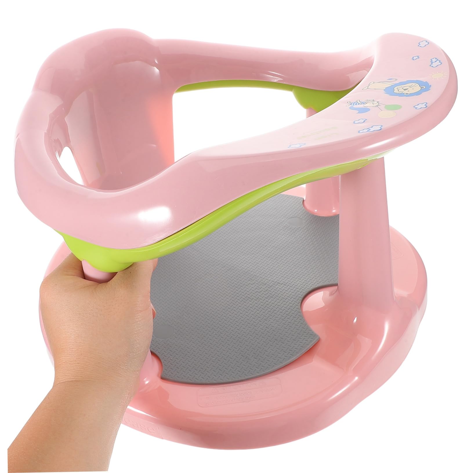 de y Superficie en Asiento Ñiño para Baño Recién Nacido Antideslizante Material Pp y Tpr Seguro para Uso Rosas Bañeras