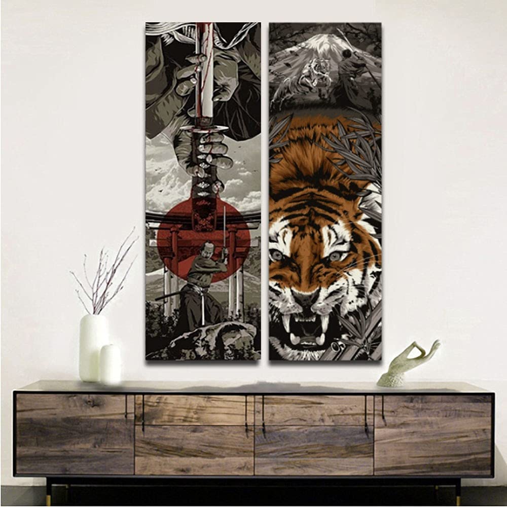 掛け軸、虎壁掛け和室インテリア