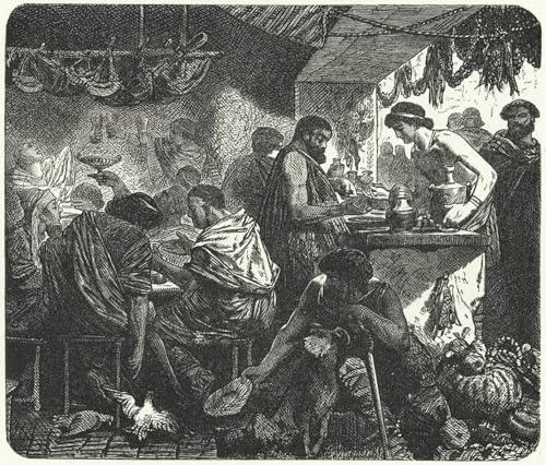 Peinture sur Toile Scène de Taverne Hermann Vogel aux Finitions Précises 60x90cm