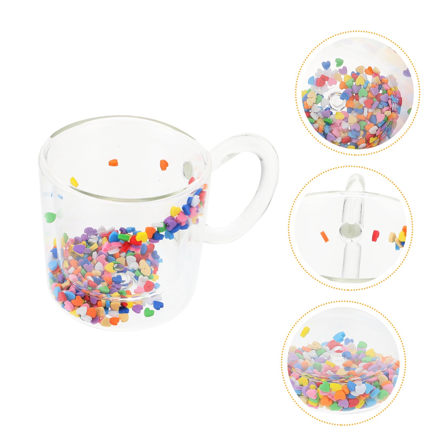 Doppelwandglas Teetasse aus Hitzebeständigem Glas mit Kreativem Design Multifunktionaler Heimpokal für Kaffee Tee und Saft im Alltag