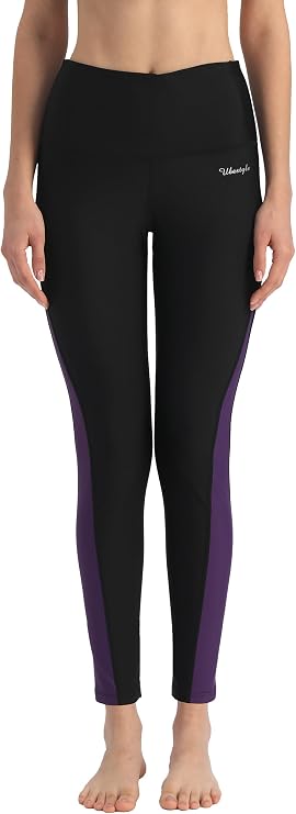 Ubestyle UPF 50+ High Waist Women's Long Swim Pants Swim Leggings Swimming Tights Sun Protective