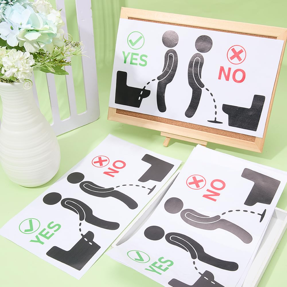 GORGECRAFT 10pcs Autocollants de Cible de Toilette Autocollants de Cible D'Urine Noirs à Boucles Motif de Cible avec Petit Tenant Une Flèche Autocollants Imperméables en PVC L'Entraînement à la Pipi