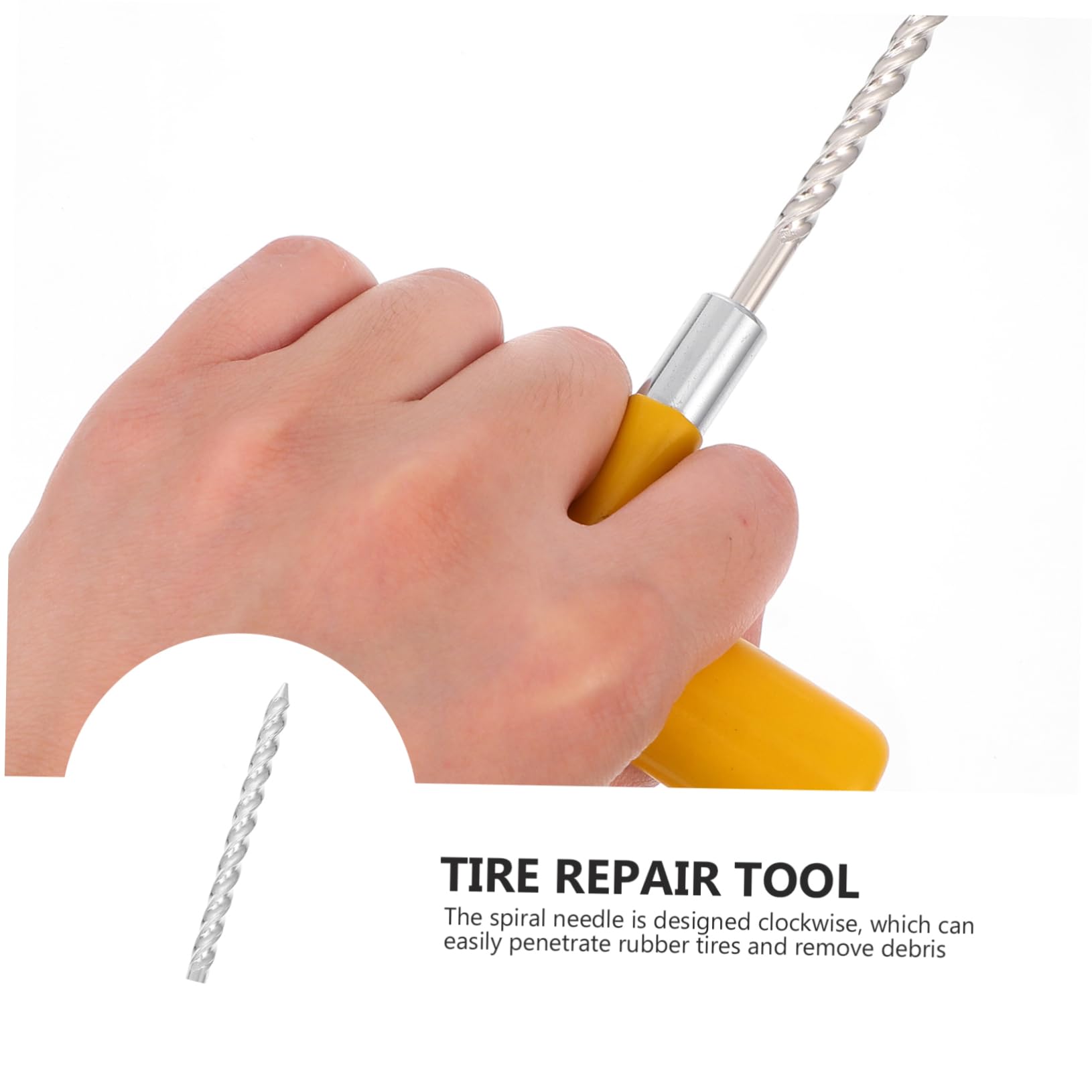 GLEAVI Kit de Reparación de Neumáticos para Coche, 100 Piezas, Portátil y Ligero, de Acero y Goma, para Reparación de Coche Momento
