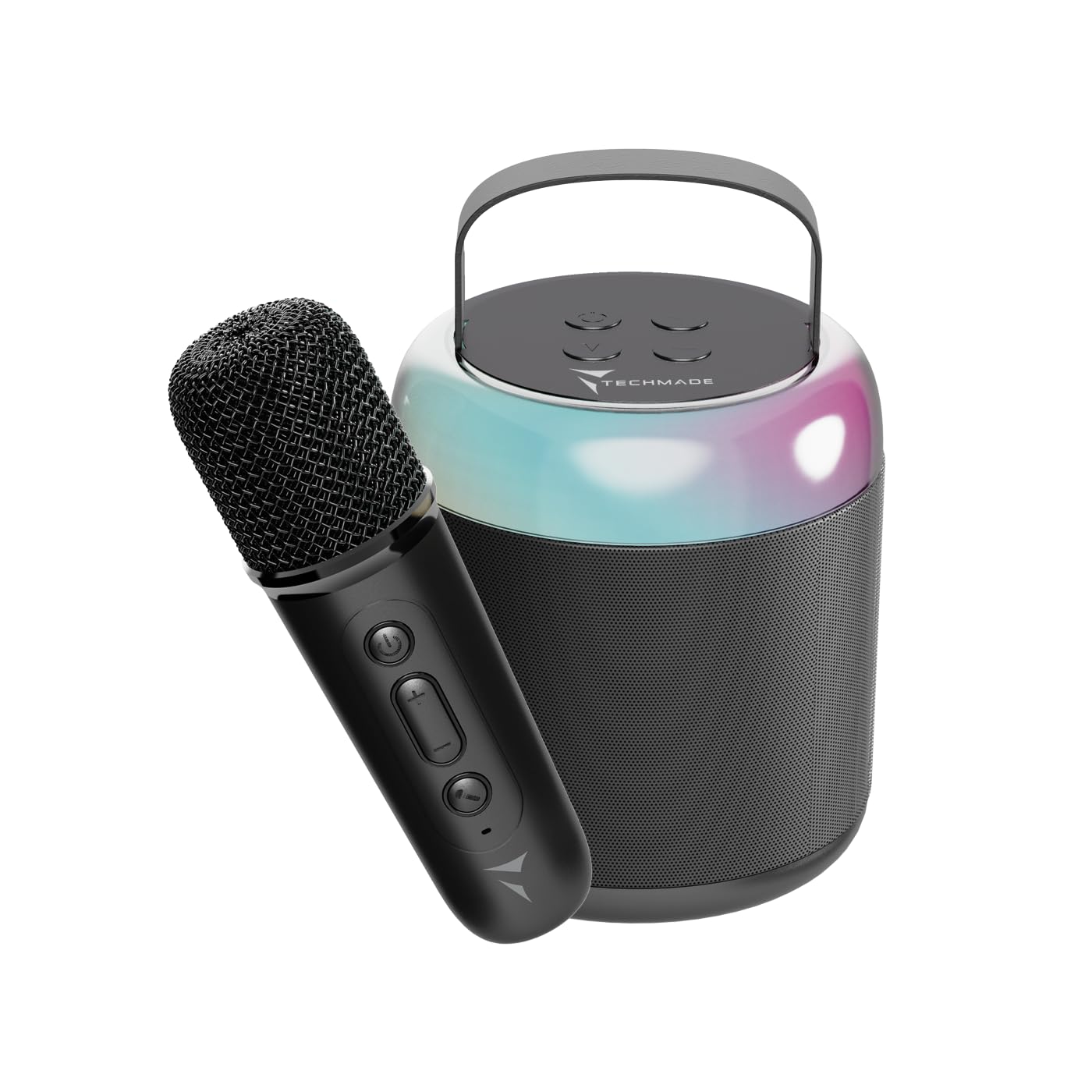 Karaoke Professionale Completo per adulti e bambini, Altoparlante Portatile con 1 Microfoni Wireless per Casa, Riunioni, Feste, Picnic, Esterni/Interni (black)