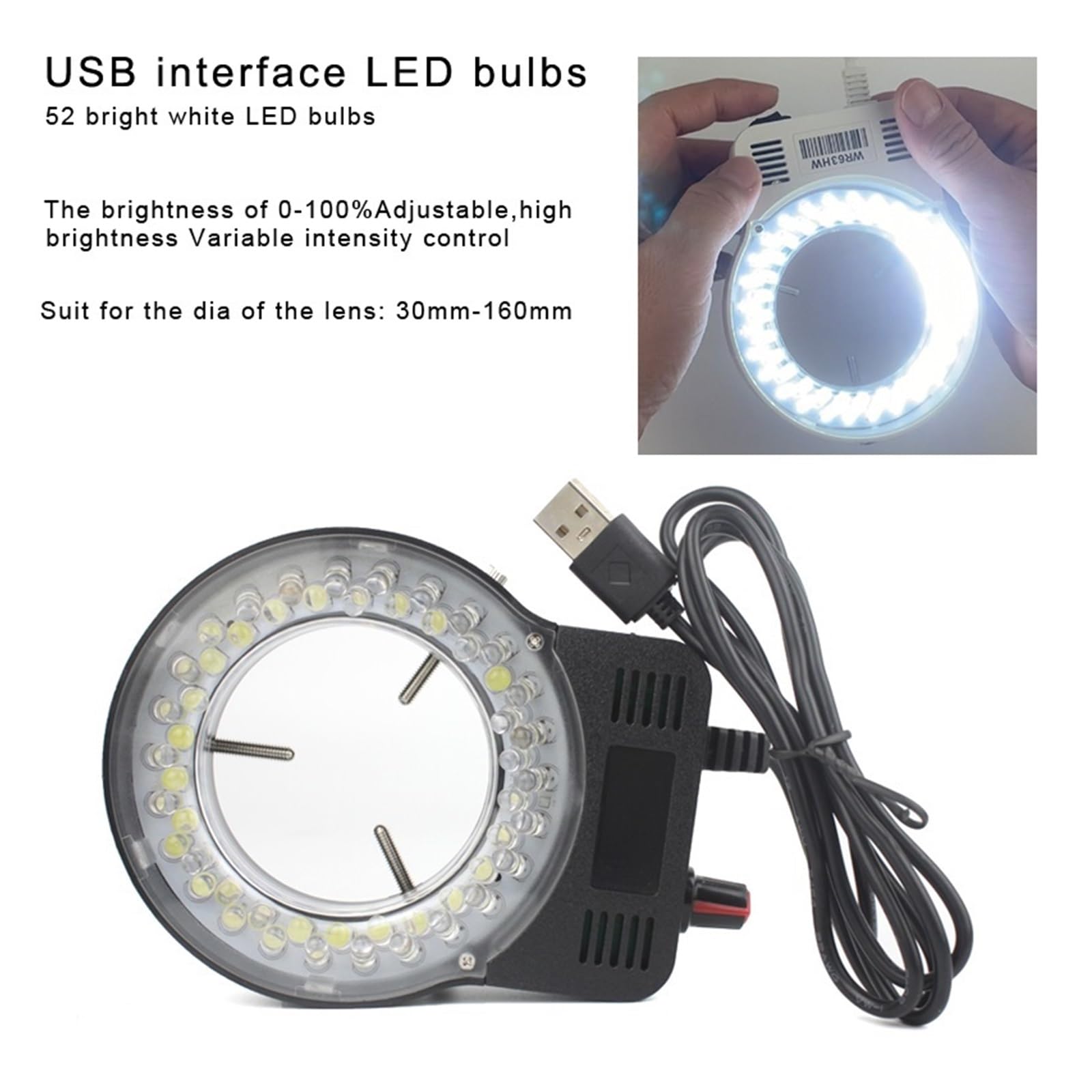 Mikroskop Cyfrowy 1080P HDMI VGA Do Lutowania Elektronicznego 130X 38MP Kamera Mikroskopowa USB LED Lampa Pierścieniowa Profesjonalna Naprawa Mikroskopy i wyposażenie(HDMI-VGA)
