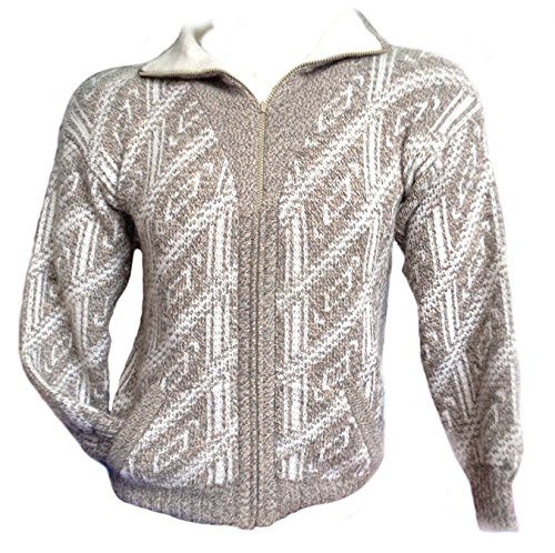 Veste en laine d'alpaga péruvienne homme gris haut de gamme