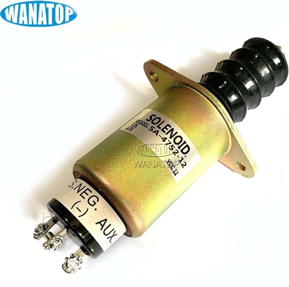 12V Diesel Fuel Solenoid SA-4752-12/2003-12S7U1B2A with 3 Terminals