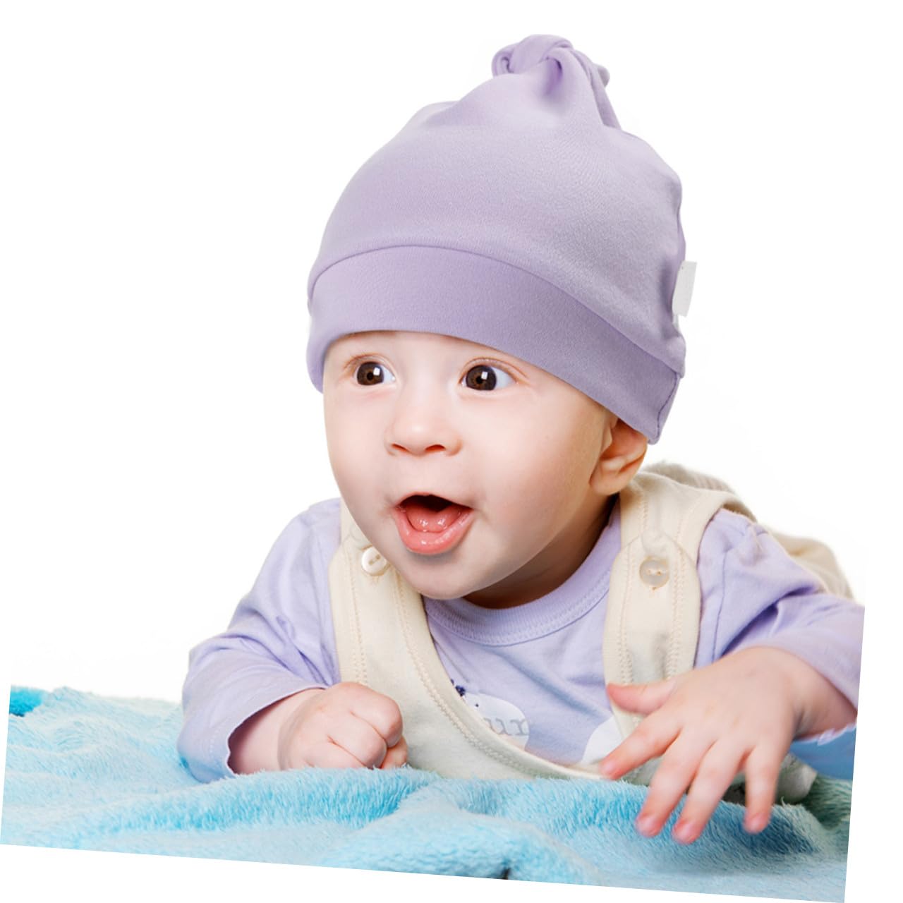 Healeved 3 Sätze Baumwollmützen Niedliche Knotenmütze Für Neugeborene Warmhaltend Unisex Gemischte Farben Für Drinnen Draußen 3 Stücke * 3