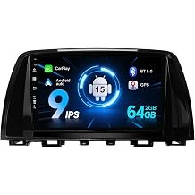 9inch IPS Android 15 Car Stereo For Mazda 6 GJ Atenza/CX-5 2012-2016 - Wireless CarPlay/Android Auto - 2 Din - DAB Steering Wheel BT RDS WiFi Camera - 2G+64G