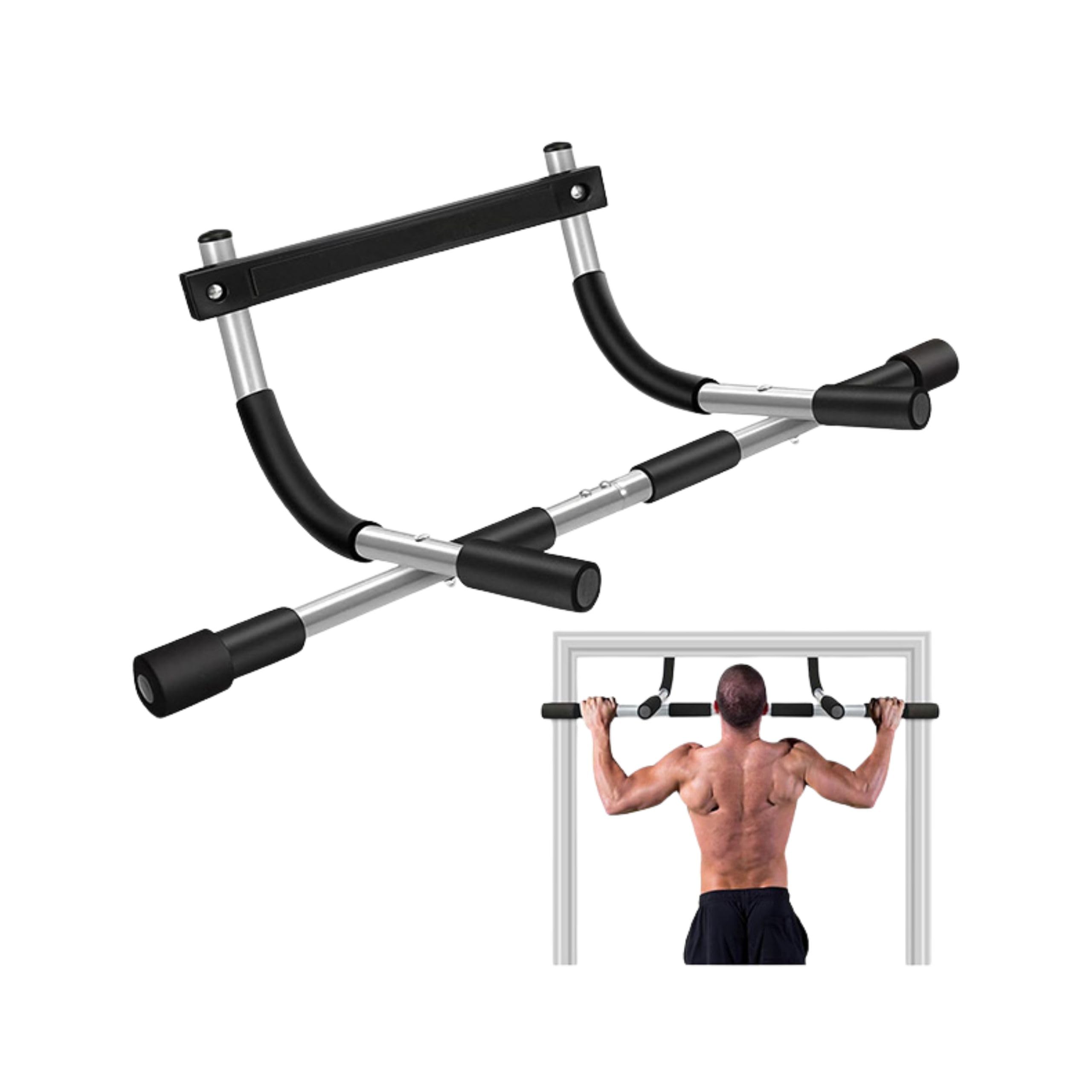 SteelCrush Doorway Pull-Up Bar Multi-Grip Chin-Up Bar for Home Workout Strength Training