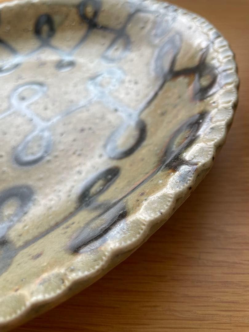 田中太郎 カレー皿 器 やちむん スリップウェア Amazon.co.jp: 田中太郎 カレー皿 器 やちむん スリップウェア