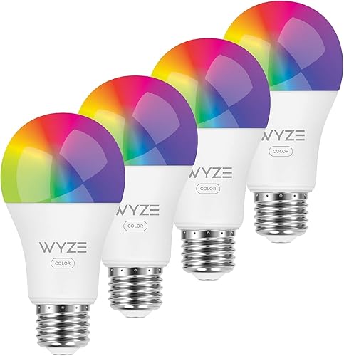 Wyze Lifestyle Color de la bombilla, bombilla inteligente Wi-Fi A19 de 1100 lúmenes, 16 millones de colores y blanco sintonizable, funciona con