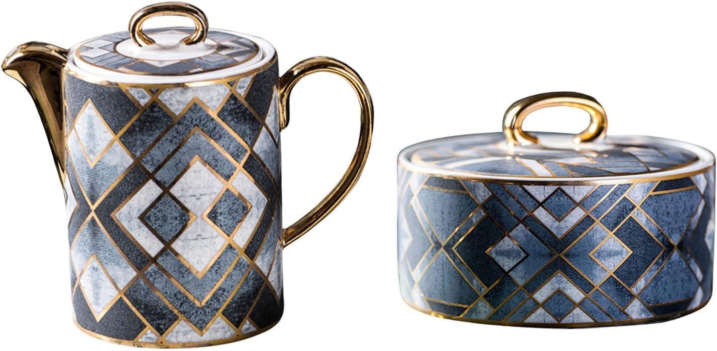 Ceramiczna cukiernica, ceramiczna cukiernica z pokrywką i dzbankiem na mleko, mlecznik i zestawy do cukru, śmietanka i cukiernica, dzbanek na śmietankę, dzbanek na cukier, zestaw do serwowania kawy, d