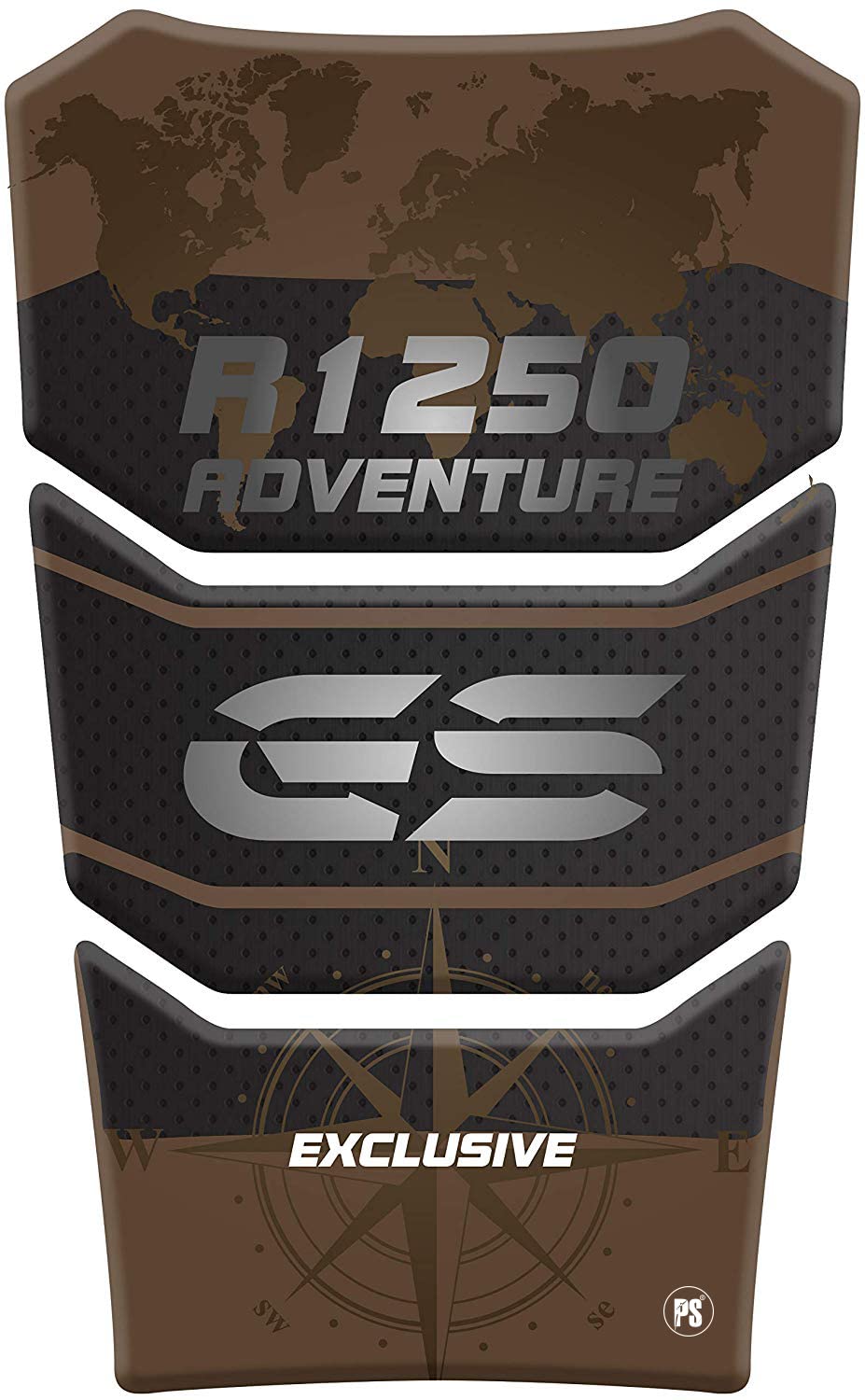 Protector de depósito resinado adhesivo efecto 3D compatible con moto BMW R1250GS R 1250 R-1250-GS BMW-R1250GS GS Adventure ADV GS-Adv v2