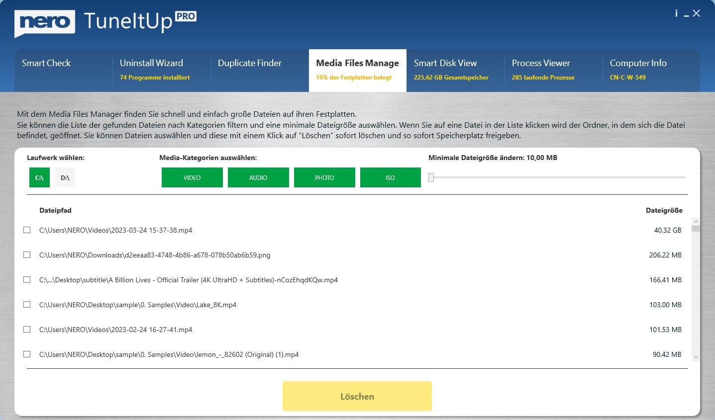Nero TuneItUp PRO | PC Tuning & Windows Optimierung | PC beschleunigen | Windows schneller starten | Internet-Speed erhöhen | automatische Wächterfunktion | Jahreslizenz | 1 PC | Windows 11/10/8/7