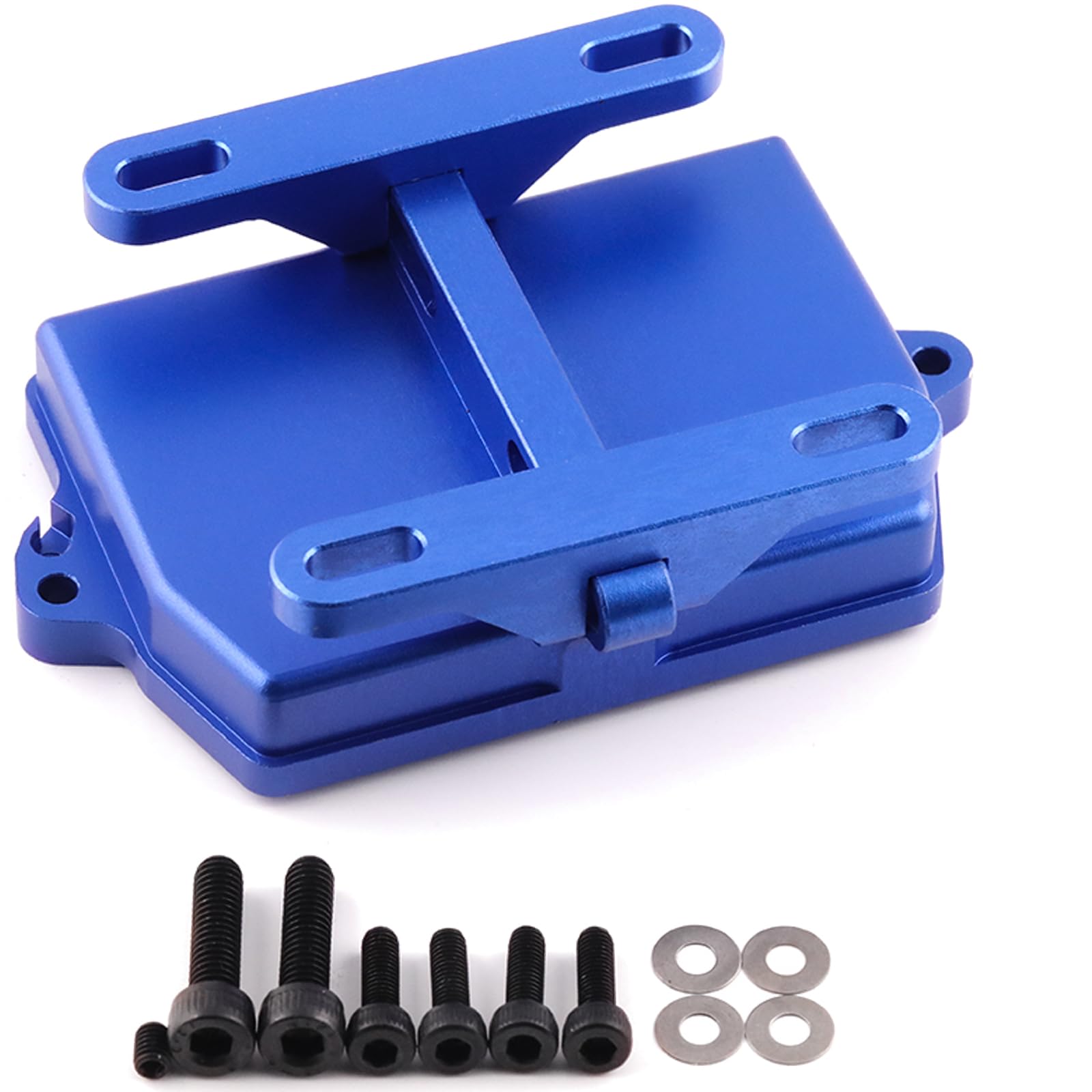 RC Receiver Box ESC Bracket Mount Support Aluminum Upgrade Parts for TRAXXAS 1/5 X-MAXX 6S, 1/5 X-MAXX 8S, 1/6 4WD XRT 8S Monster Truck RC Car, (Blue) DX- DTZ- BL