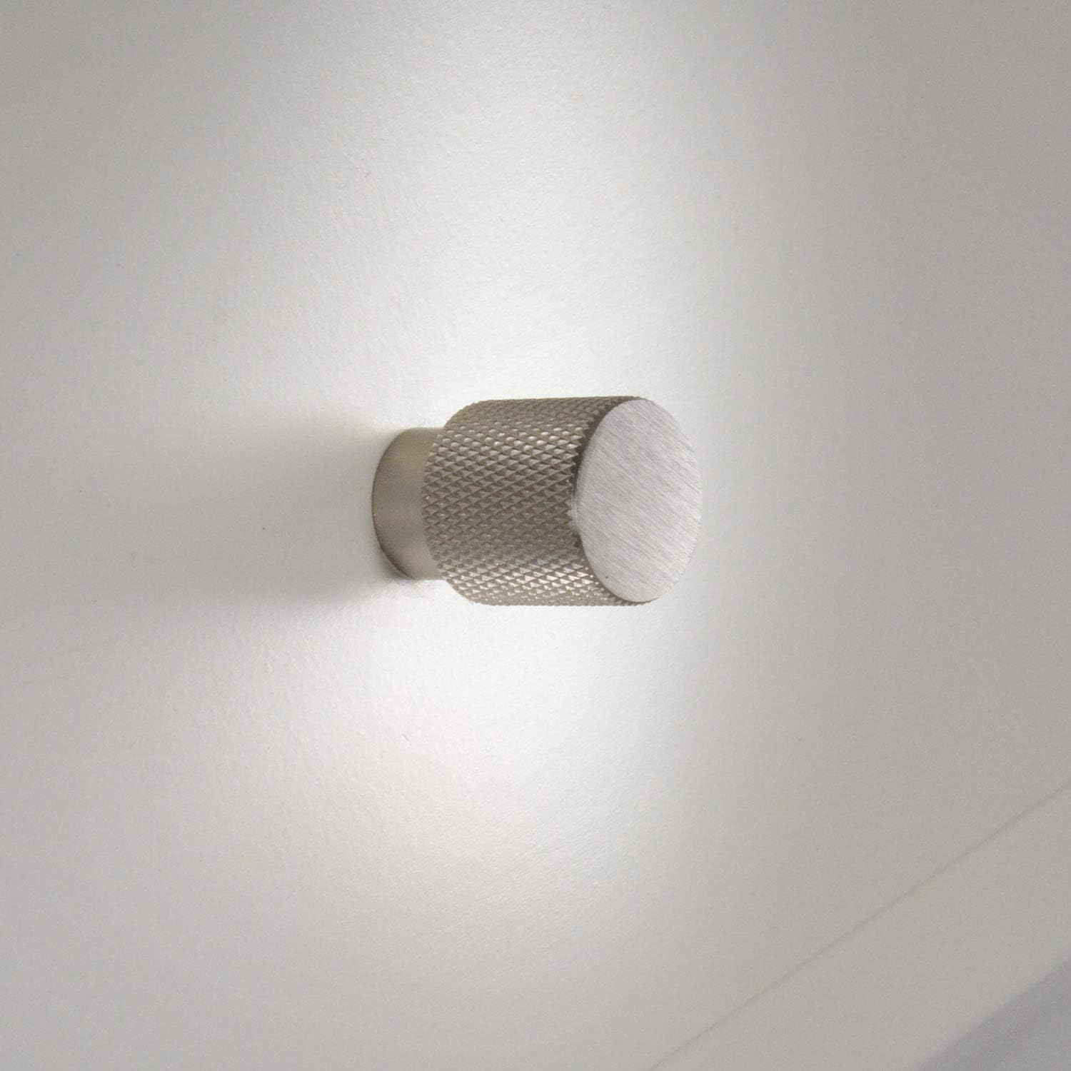 #6500 CKP Brand Linear Aluminum 3/4 in. (20mm) Knurled Knob, Brushed Nickel - 25 Pack