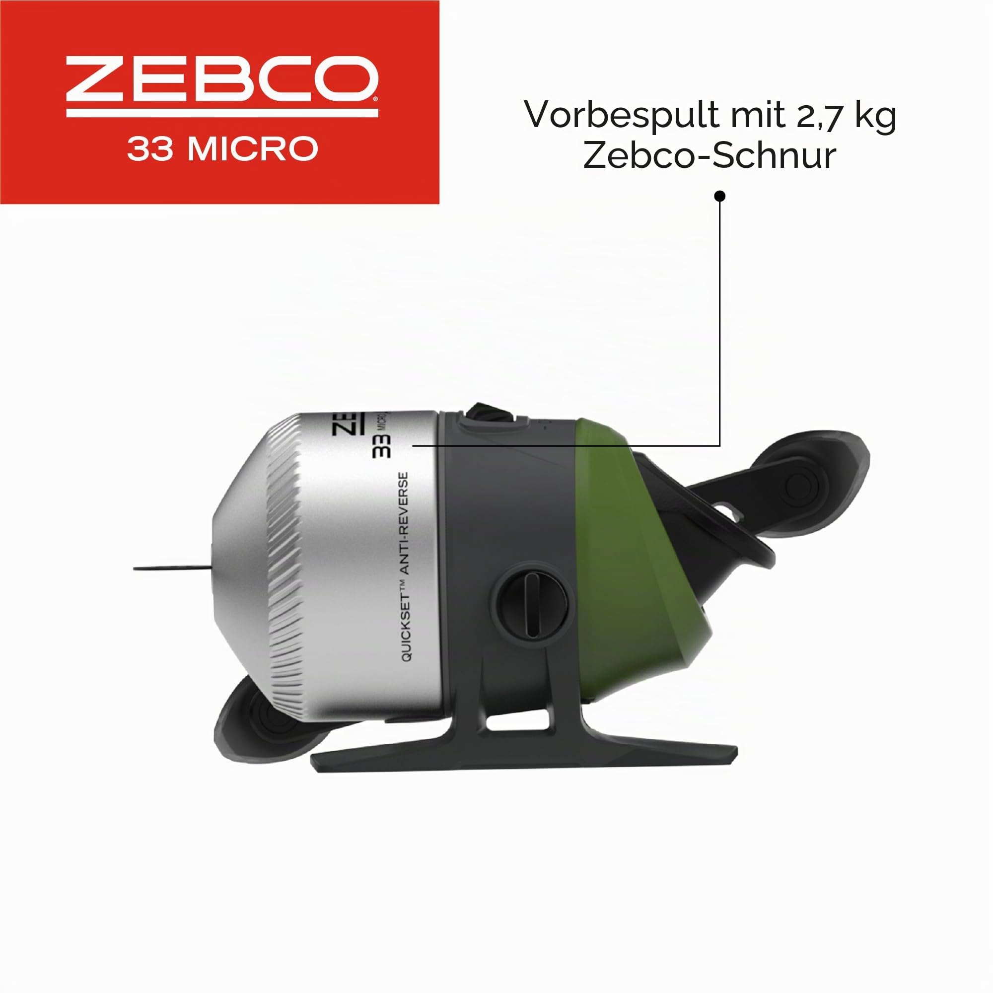 Zebco 33 Micro Teleskop-Spincast-Abenteuer-Kombi, 91,4 cm - Spincasting - Fishing Combo - 36 Zoll - Fiberglas - Medium Power - 4 lb Monofilament - 6 lb Kapazität