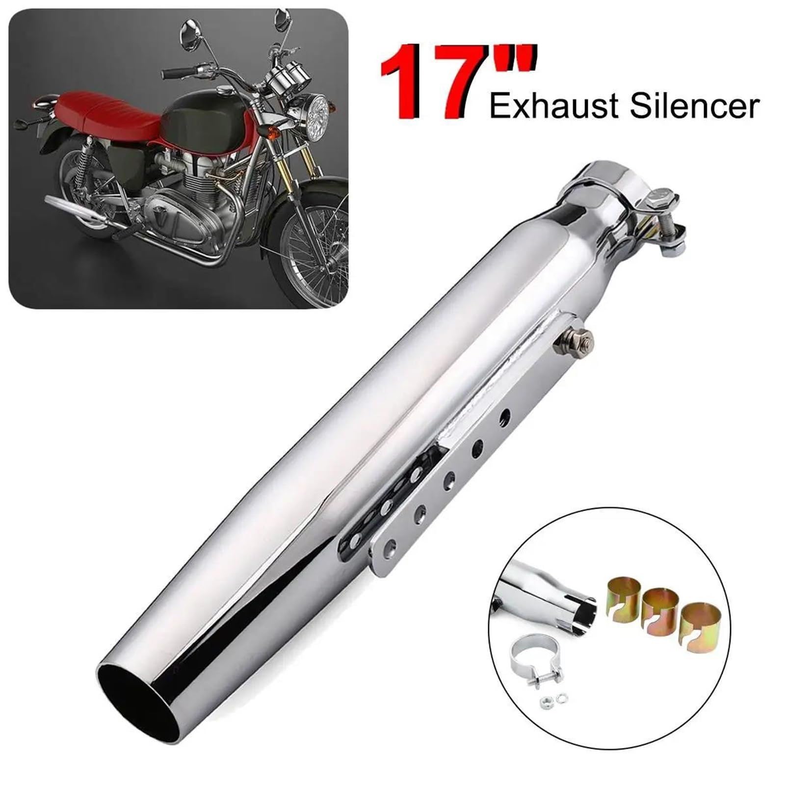 Amazon | バイクの排気ガス バイク用排気マフラー レトロ ヴィンテージ