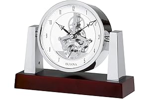 Bulova Men's B7520 Largo Anniversary Clock, Dark Mahogany Finish
