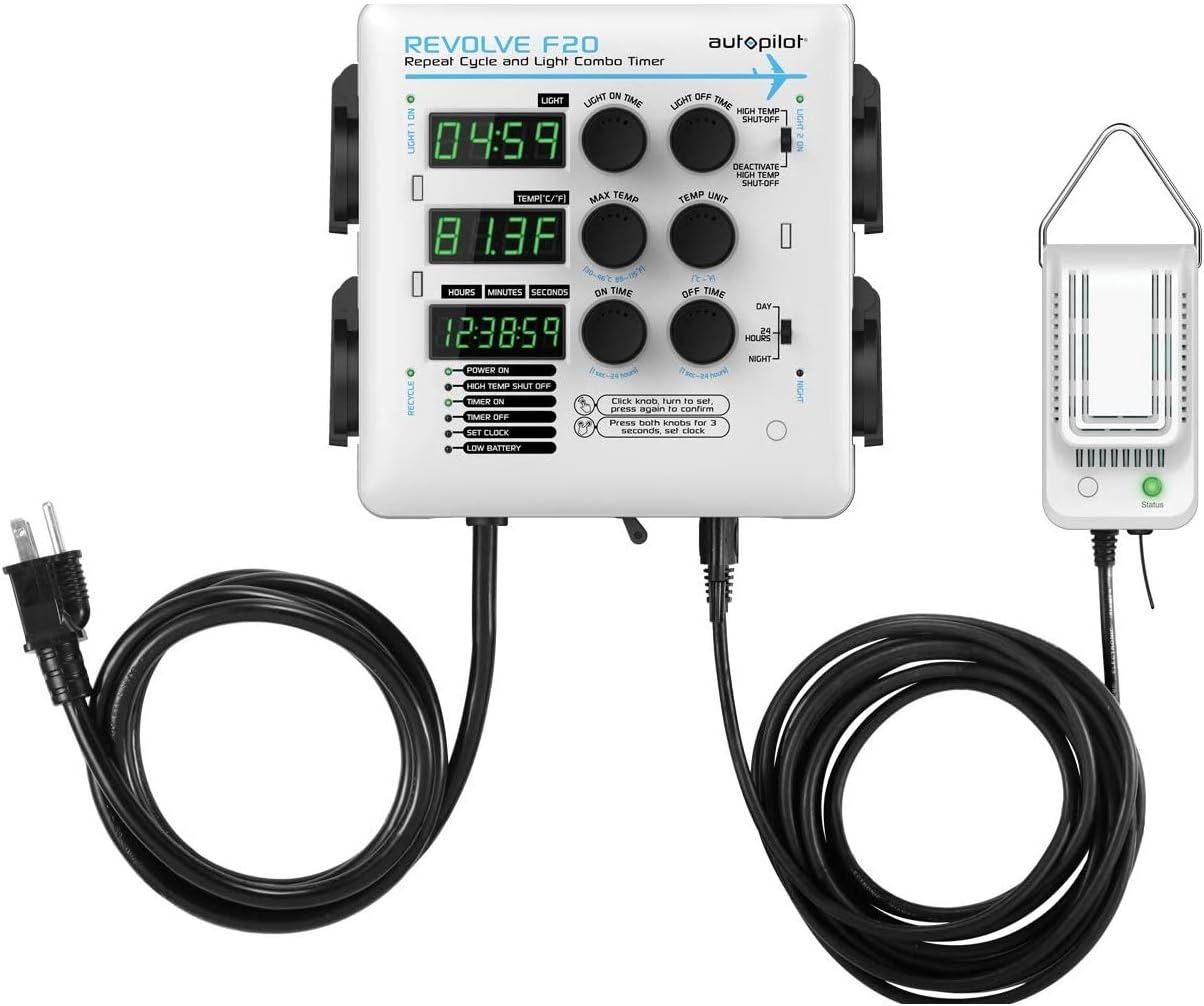 Autopilot APE2200 Revolve F20 Repeat Cycle and Light Combo 1 Timer, White