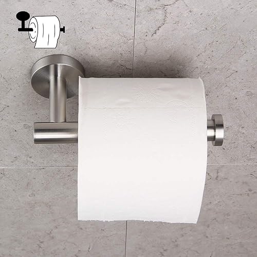 Miniatura 3 de GERZ Soporte para papel higiénico de baño SUS 304 de acero inoxidable para rollo de papel de seda, soporte de pared, acabado cepillado