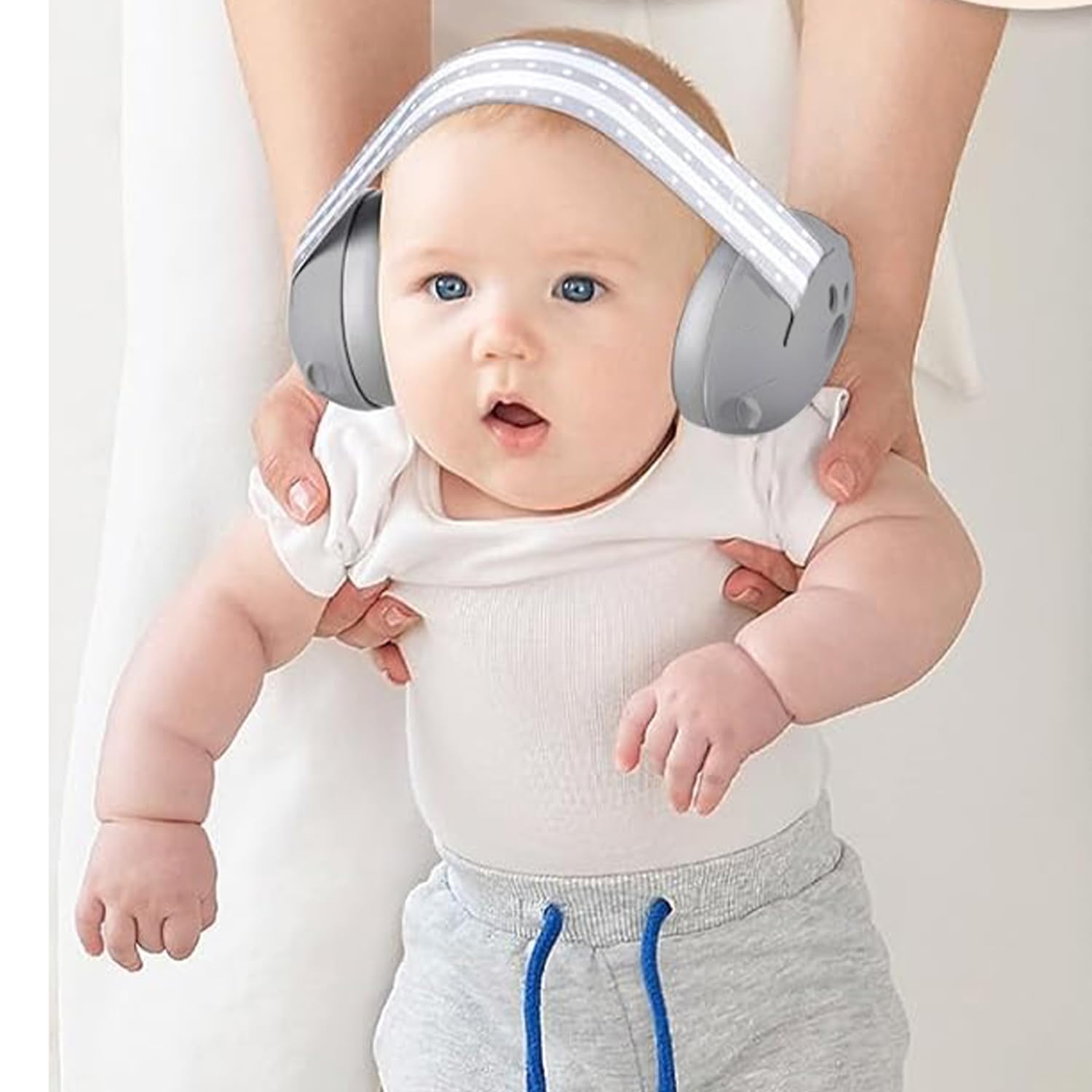Baybee Noise Reduction Ear Muffs for Baby | Essential Infants Ear Protector Headphones with 25db Noise Cancellation & Adjustable Headband | Improves Sleep, Ideal for Travel, Concerts, Fireworks (Grey) 1