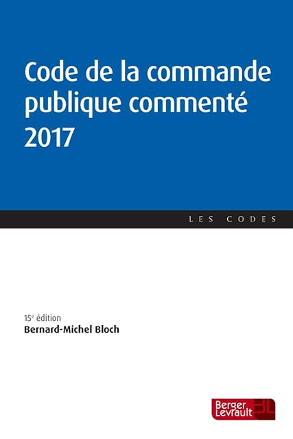 Portada de Code de la Commande Publique Commente 2017