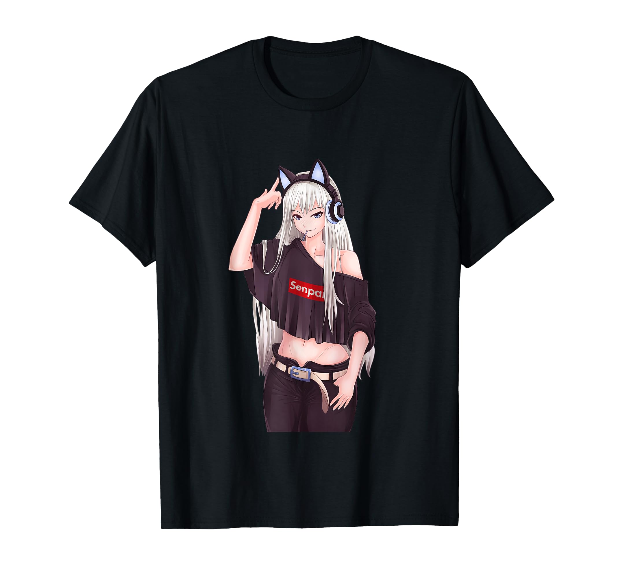 Anime Aesthetic Girl Ecchi Senpai Style T-Shirt