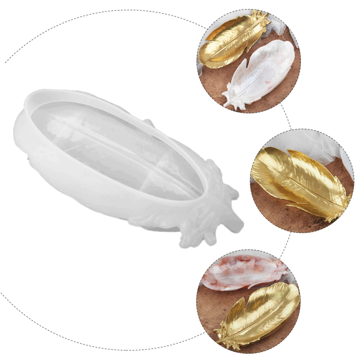 NUOBESTY 2pièces Moule Silicone pour Plateau Décoratif Outil De Fabrication De Plateaux Élégants Résistant Chaleur Et Froid Parfait pour Vos Projets Artisanaux