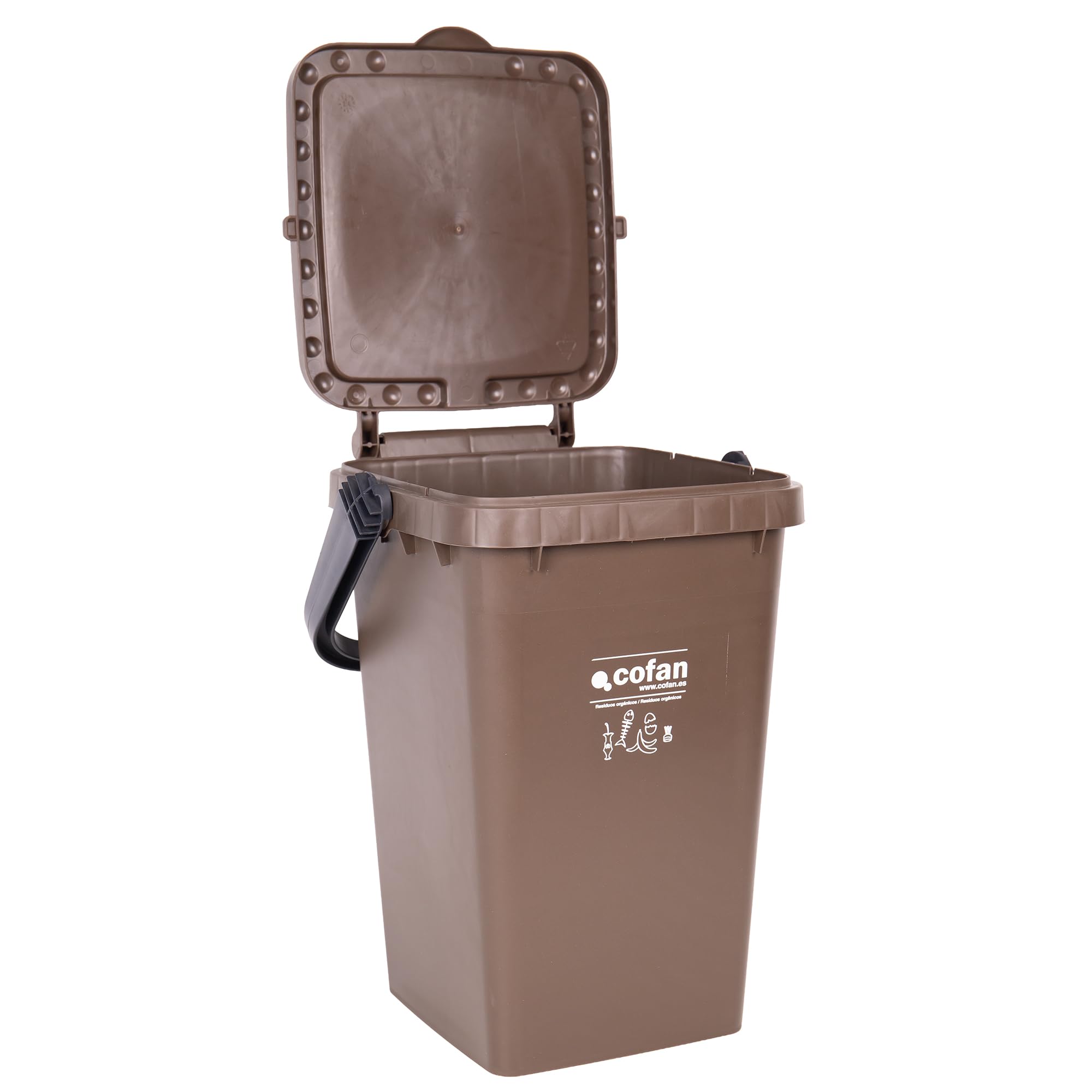 Cofan Contenitore marrone 25L per rifiuti organici Modello Ravioli