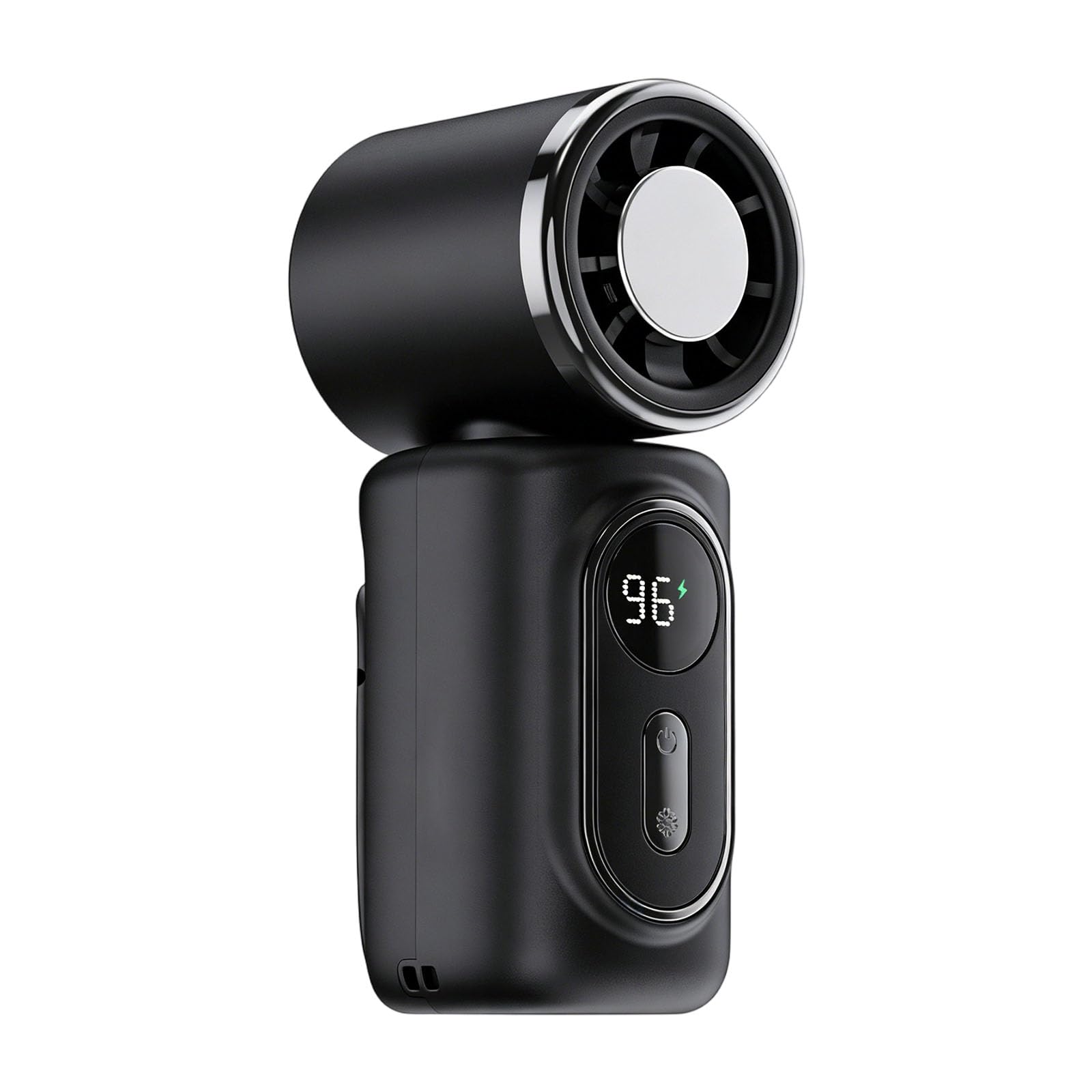 Ce Ventilateur Portable à Pince Offre 5 Vitesses De Ventilation Réglables, Un Affichage Numérique LED, Une Batterie De 3 000 mah avec Chargement USB-c (Black)
