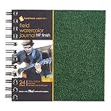 Hand Book Papers, Field Watercolor Journal, Fluid Watercolor Paper, Hot Press, 6X6 Inches