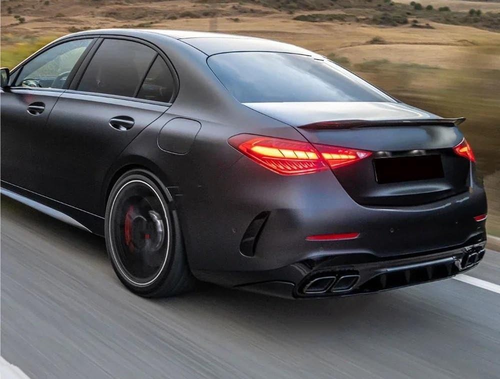 Alerón Trasero para Maletero De Mercedes para Benz Clase C W206 C180 200 260 300 400 C43 C63s AMG 2022-2024 Sedán De 4 Puertas HETEVSCCK(Gloss Black)