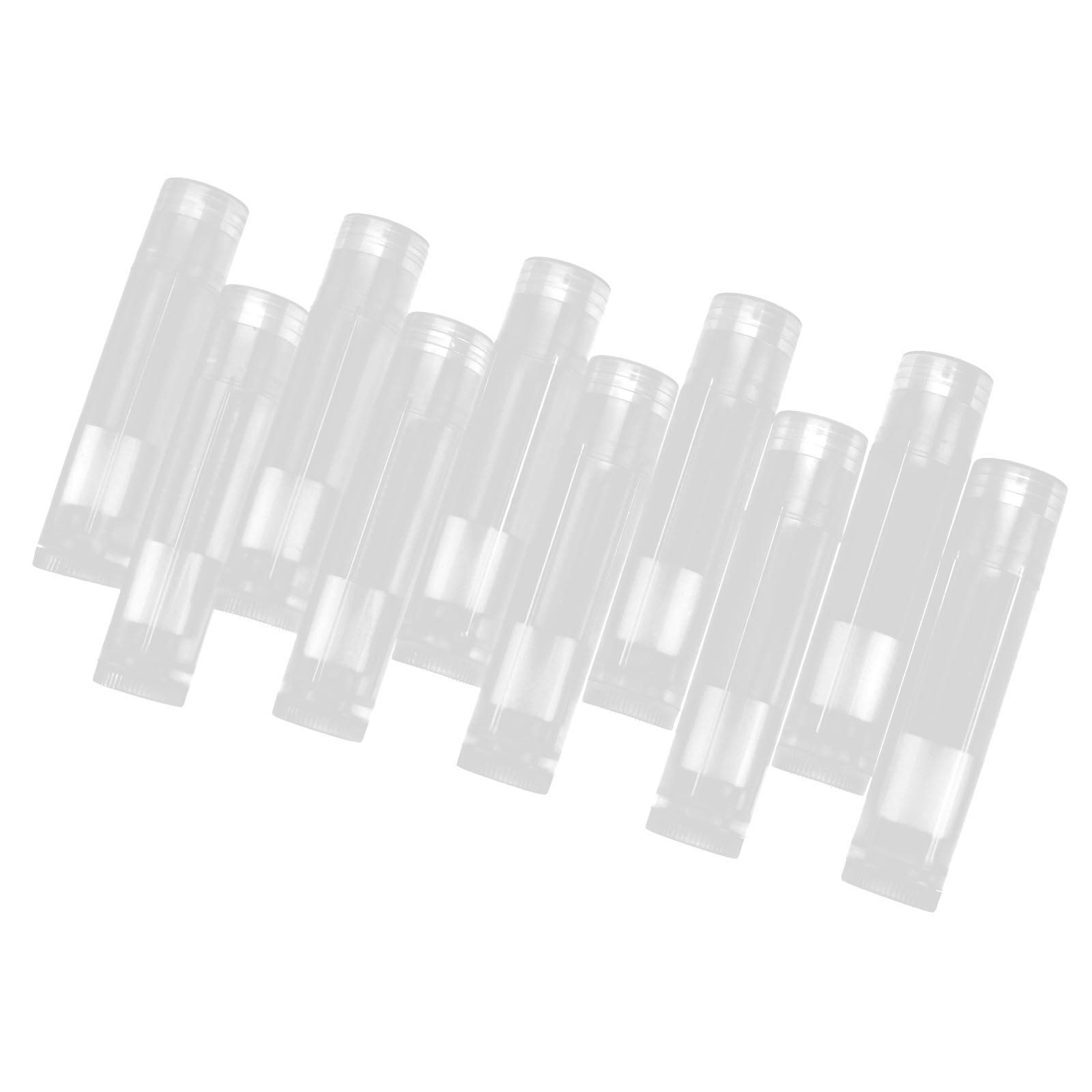 10Pcs 5ml Empty Clear Lipstick Containers Tubes for Lip Balm Dispensing with Caps Transparent