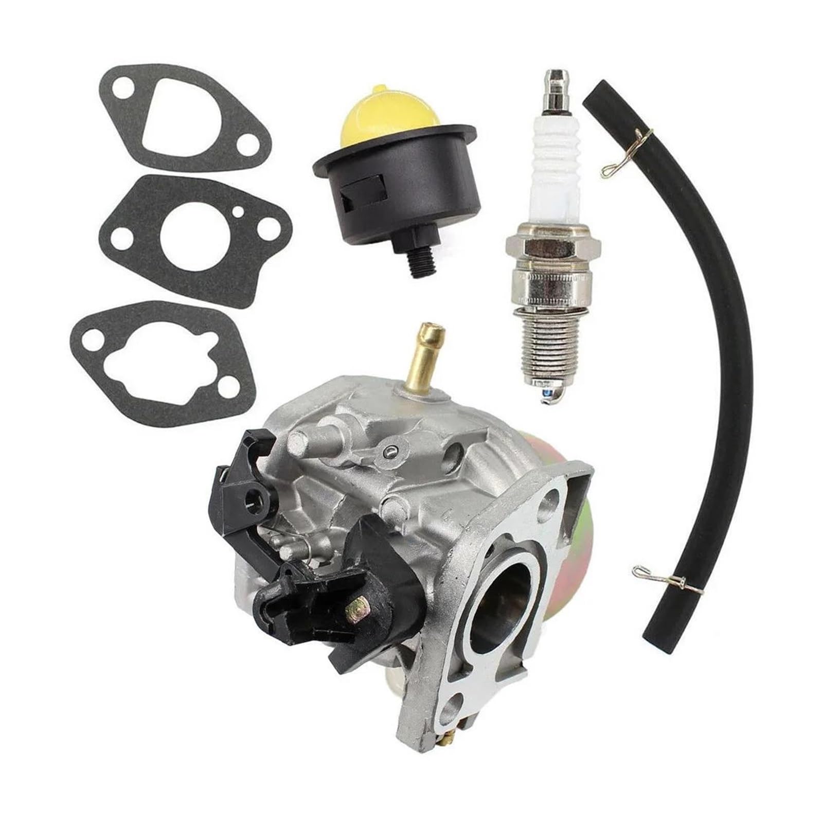 Junta Carburador Bomba Manguera Cebador Juego Bujías para Einhell GC-PM 46/1 S GC-PM 51/2S HW HBM 46 R Kit Herramientas Jardín para Cortacésped