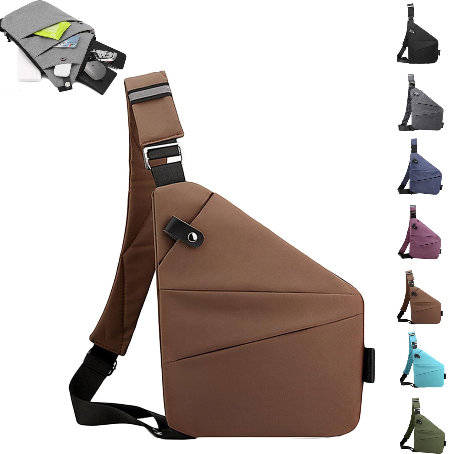 ocalil Anti Theft Travel Bag,Anti Theft Crossbody Bag, Sling Bag Travel Crossbody Bag for Women Men