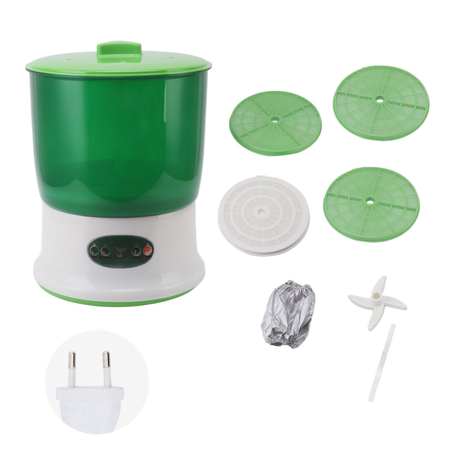 Machine Automatique de Germes de Soja, Germoir de Graines de Grande capacité à 3 Couches pour une Germination Améliorée, Kit de Culture de Germes de Soja, Machine de (Prise UE 220V)