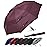G4Free 62 Inch Portable Golf Umbrella Large Oversize Double Canopy Vented Windproof Waterproof Automatic Open Stick Umbrellas for Men and Women(Wine Red)