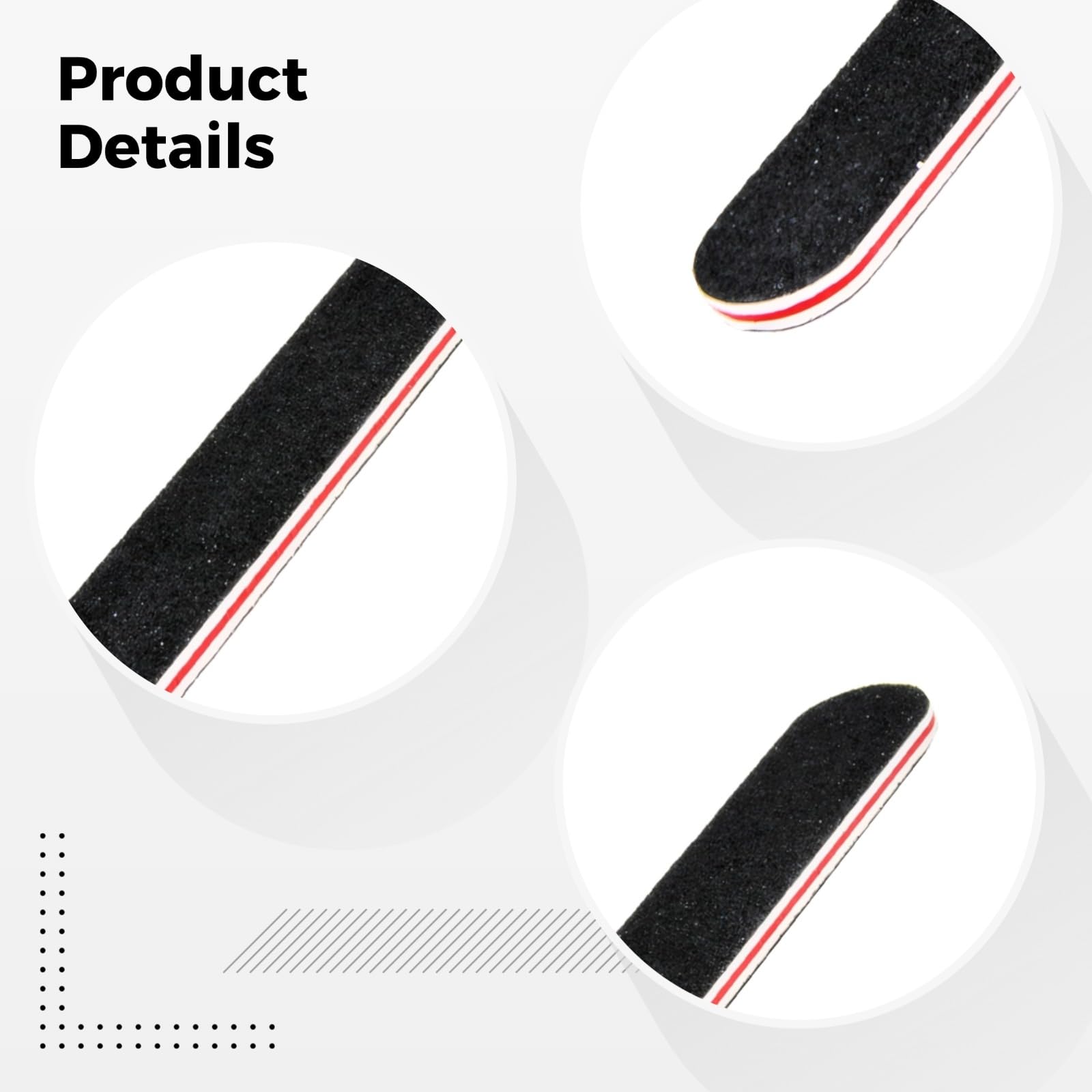 Nagelfeilen im Großpack, 7,1 Zoll, 18 cm, schwarze Nagelfeilen mit rotem Kern, doppelseitig 100/180 Grit, doppeltes Emery Board, professionelles Maniküre Pediküre Werkzeug, geeignet für Zuhause und