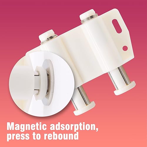 Miniatura 4 de Cionyce Paquete de 4 abridores táctiles magnéticos dobles, pestillos de puerta Push Replease, pestillo táctil de cajón RV para gabinete, armario,