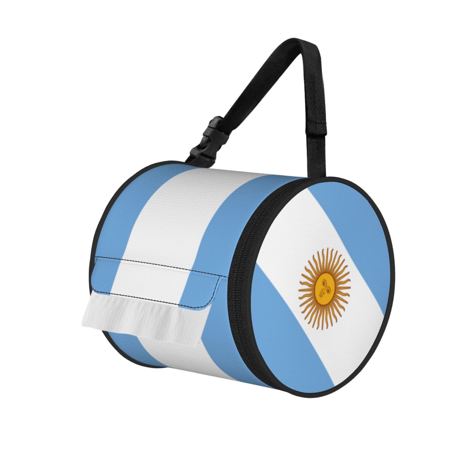 Argentine flag Print Cylindrical Tissue Holder Bathroom Car Home Office Kitchen Decor Versatile