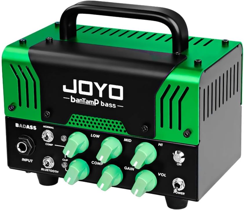 Bass Mini Amp Head 50 Watt Preamp Hybrid Tube Power Amplifier Head with 3 Band EQ & Bluetooth (No Sound,Need Extra Speaker) Badass