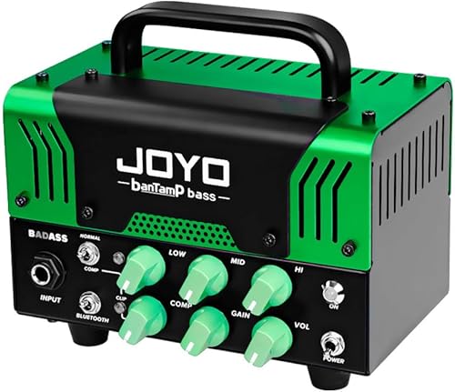 JOYO Bass Mini Amp Head 50 W Preamplificador híbrido tubo amplificador de potencia cabeza con 3 bandas EQ y Bluetooth (sin sonido, necesita altavoz