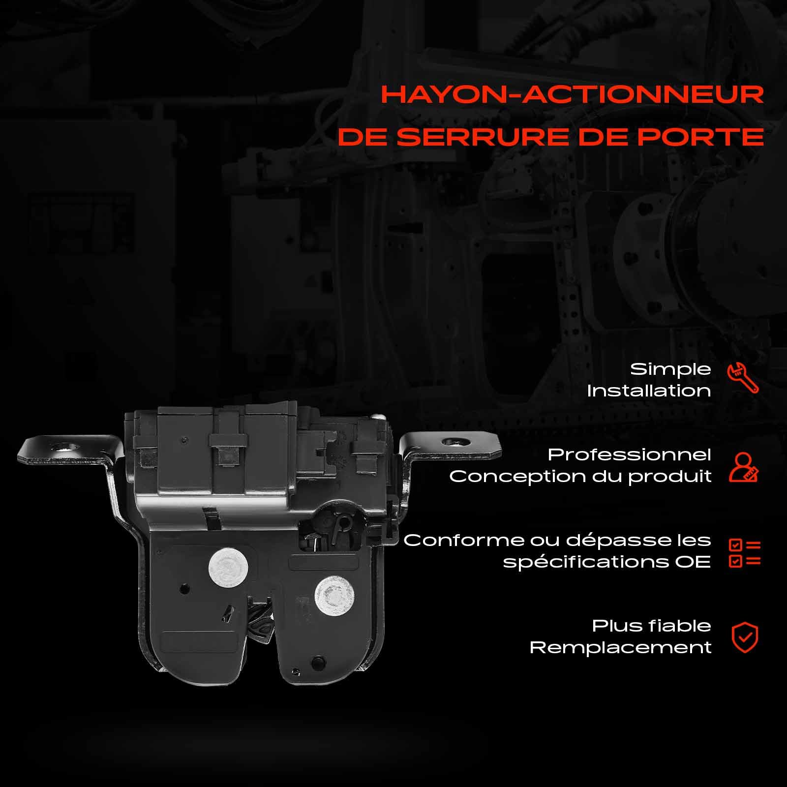 Frankberg Verrou de hayon arrière pour coffre 51247304559