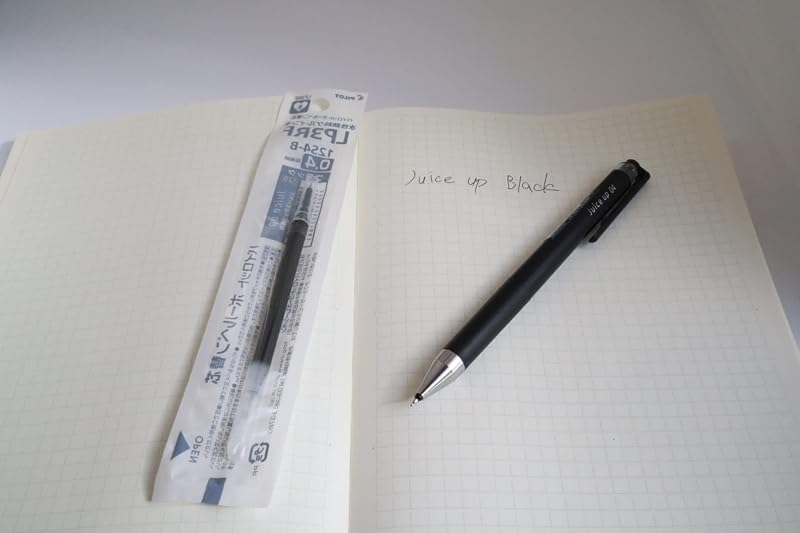 MAYAX Pilot juice up 04 Retractable Gel Ink Pen Ultra Fine Point 0.4mm 3 Pens & 6 Refills, Original Sticky Notes (Black)
