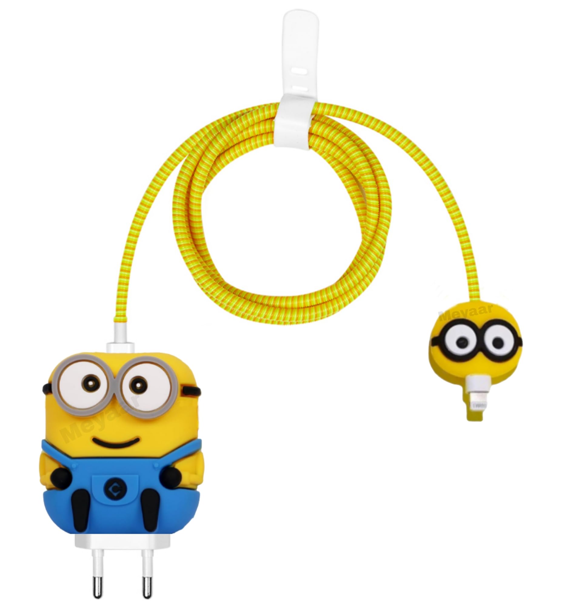 Meyaar Silicone Case for Samsung 25W Single Port USB Type-C Fast Charger Protective Cover for Samsung 25W Power Adapter Charger with Wire Saver (Charger Not Included) (Yellow (Mini.on))-picture-37