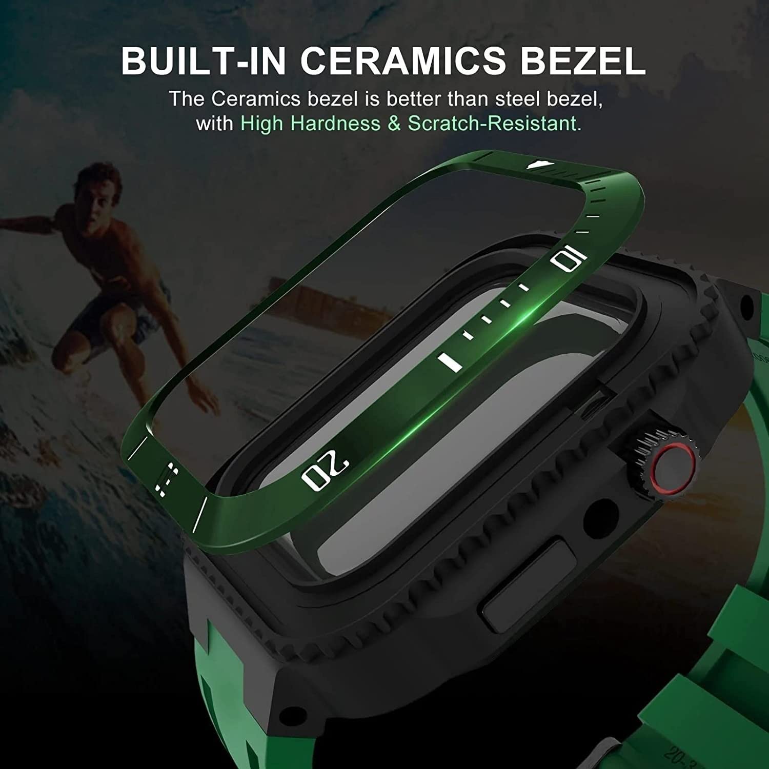 Modified Kit Metall-Uhrengehäuse mit Band, für Apple Watch Serie 8, 7, 44 mm, 45 mm, Edelstahl-Uhrenabdeckung + Armband, Nachrüst-Set, Zubehör, für iWatch 6, 5, 4, SE Serie