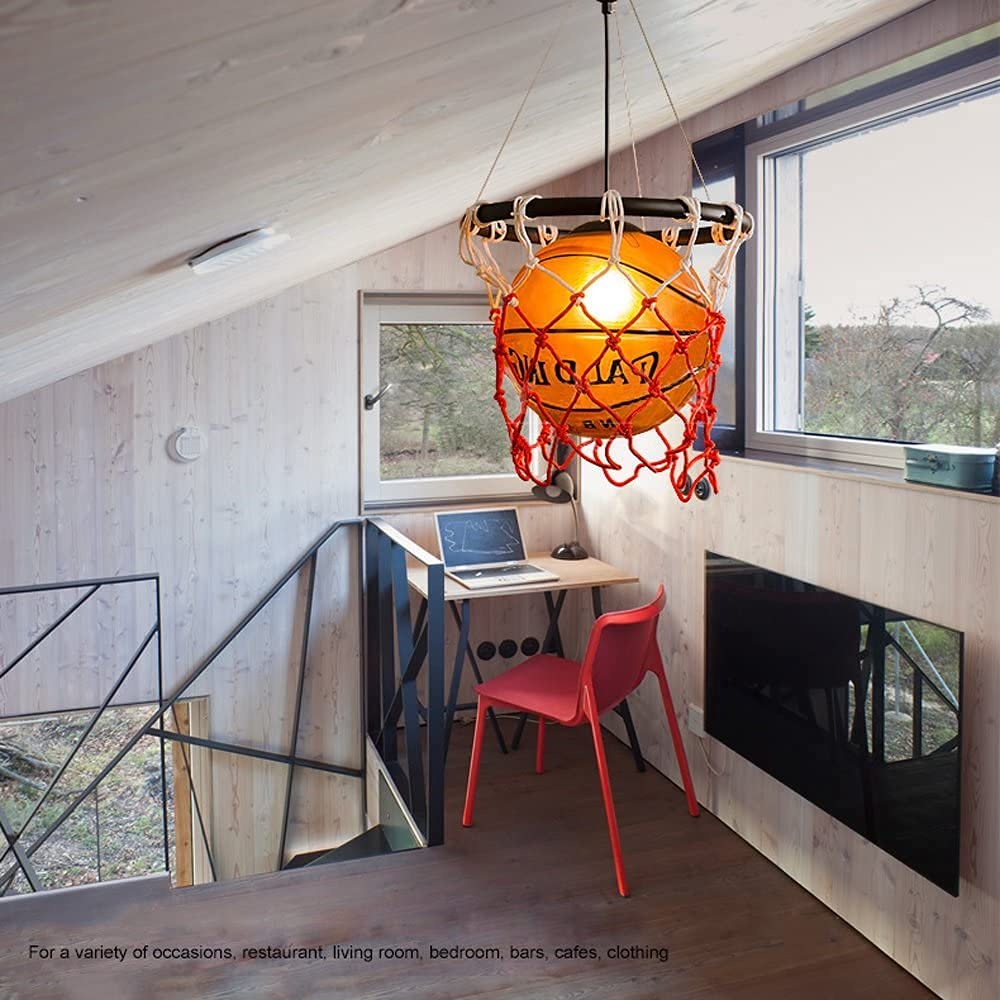 Lustre Plafond Basket Enfant - Dimmable 3 Températures De Couleur - E27 Max 40W - 32x58 Cm - 13