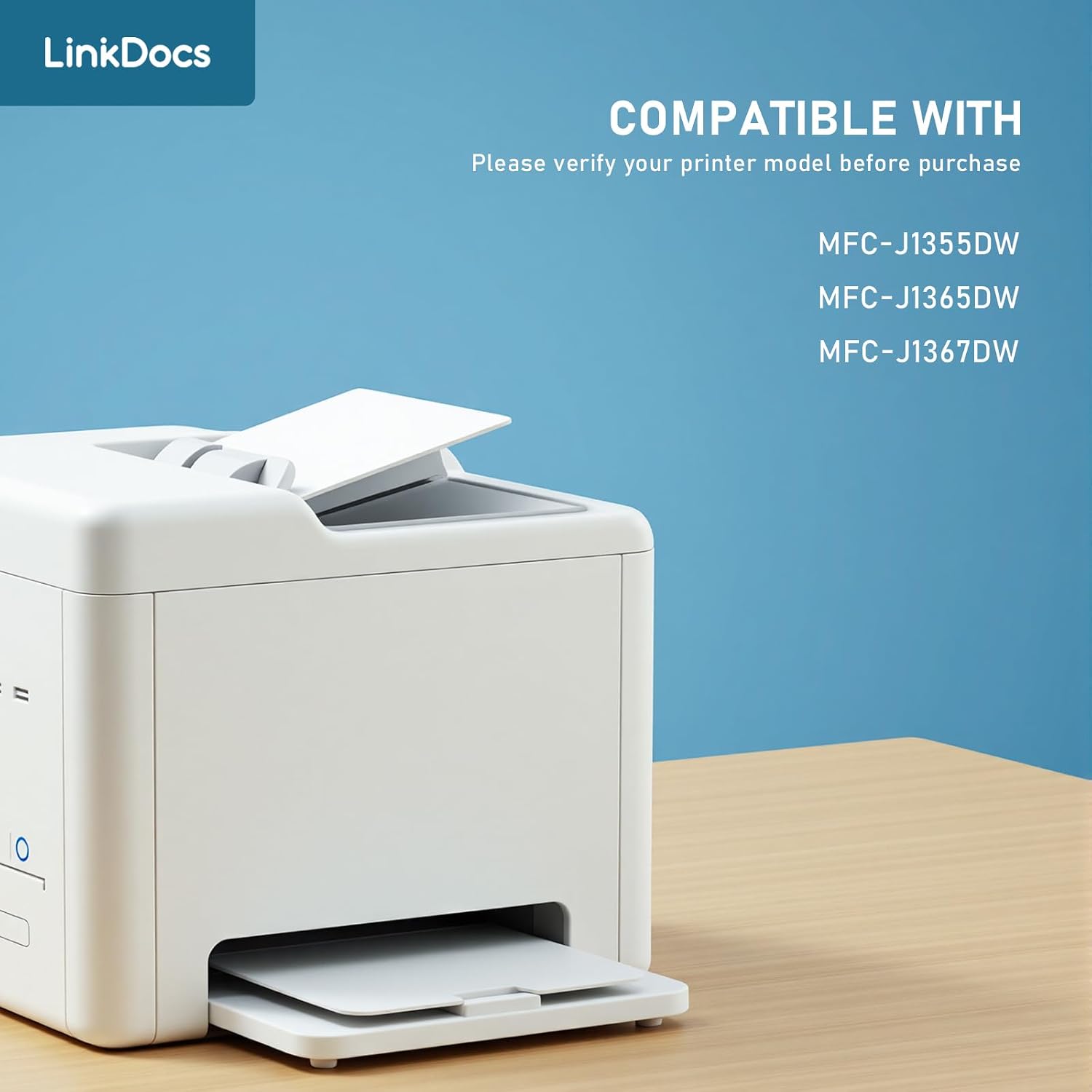 LinkDocs LC504XL Ink Cartridge Compatible Replacement for Brother LC504 LC504XL Ink Cartridges Combo Pack Work with MFCJ1355DW J1365DW J1367DW Printer (Black, Cyan, Magenta, Yellow, 4-Pack)